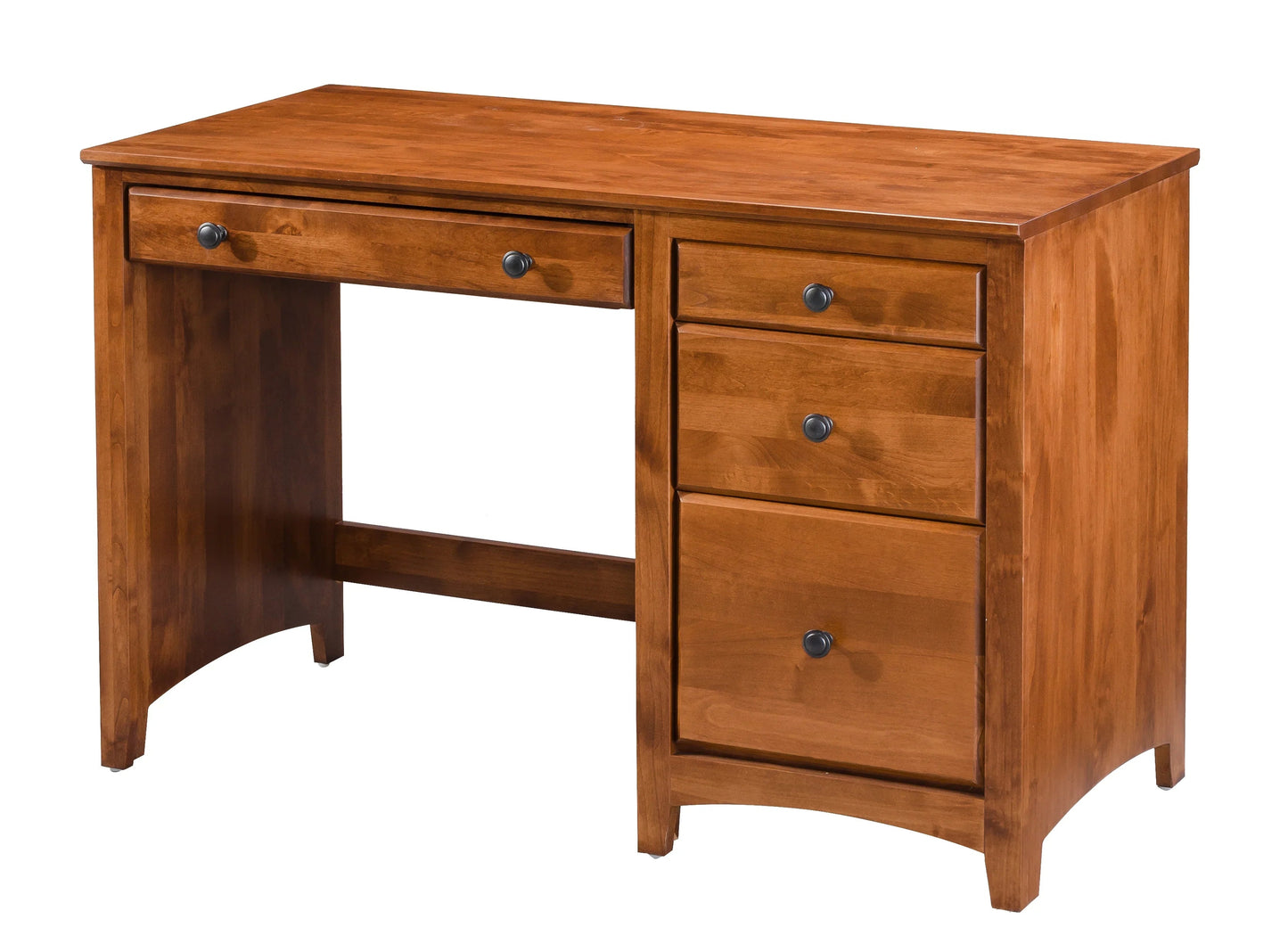 Bureau à caisson simple en aulne