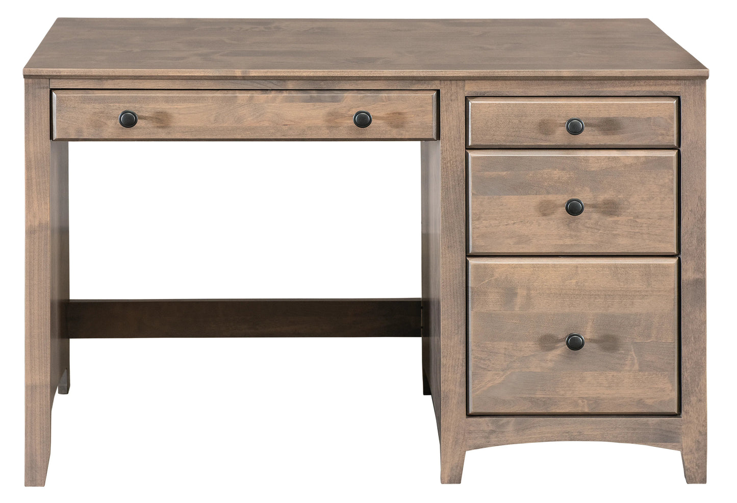 Bureau à caisson simple en aulne