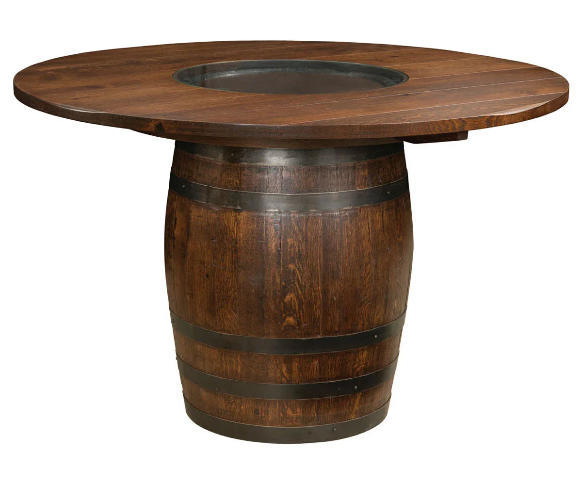 Table de pub de luxe en forme de tonneau de whisky