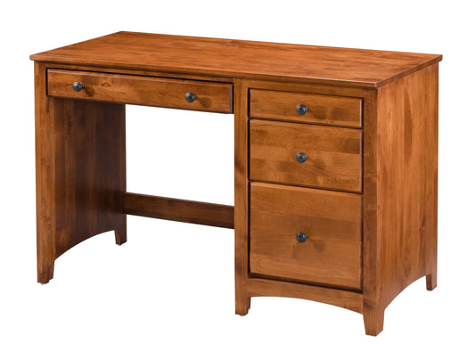 Bureau à caisson simple en aulne