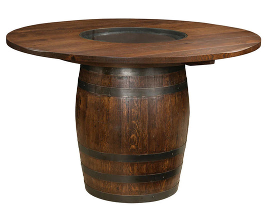 Table de pub de luxe en forme de tonneau de whisky