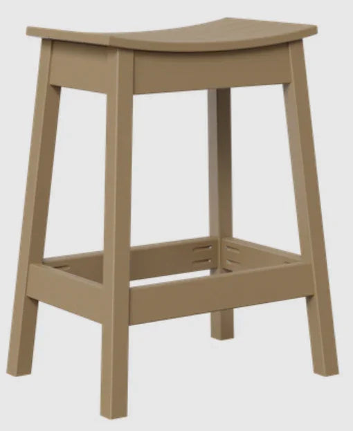 Tabouret de bar d'extérieur en forme de selle